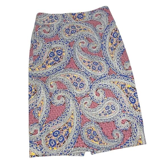 J. Crew No. 2 Pencil Skirt In Paisley size 00 - Picture 4 of 6